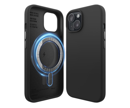 Etui do telefonów Elago Silicon Case MagSafe do iPhone 15 Black ES15MSSC61-BK